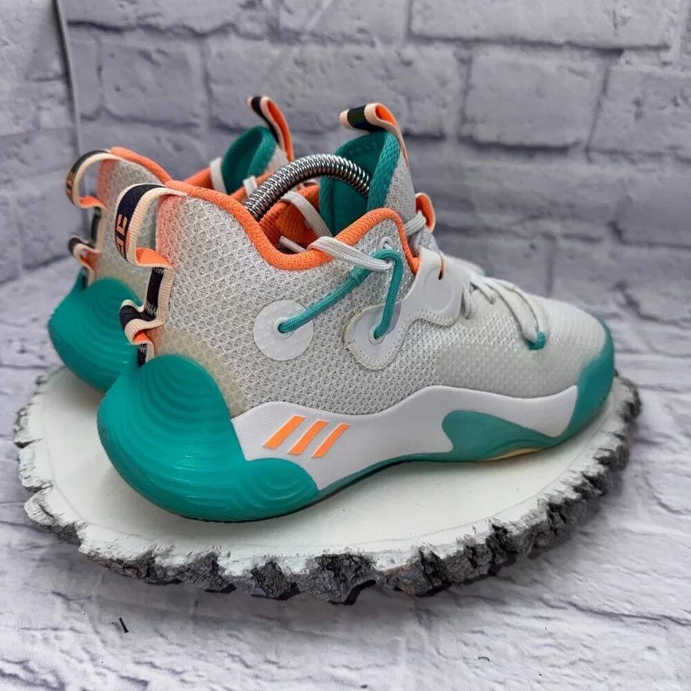 Adidas Harden Stepback 3 Shoes Men Sz 5 Wmn Sz 7 The Bahamas Bounce Mint Coral